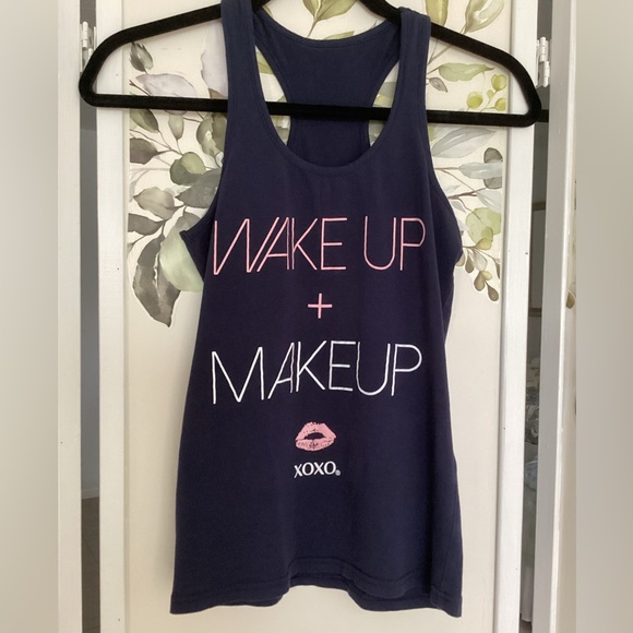 XOXO Tops - XOXO tank top Wake Up & Make Up EUC